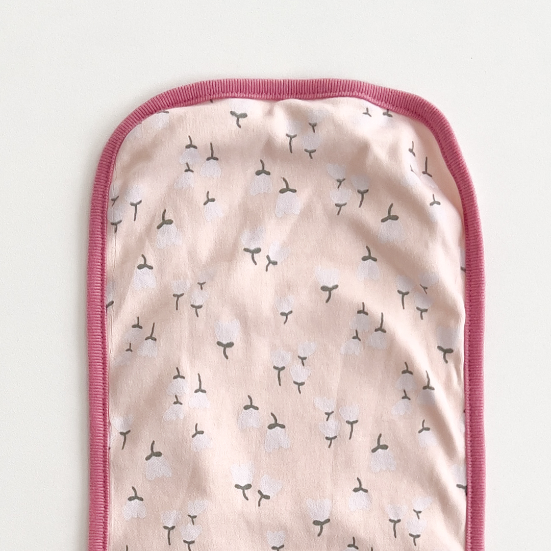PEACH FLORAL PRINT BURP CLOTH