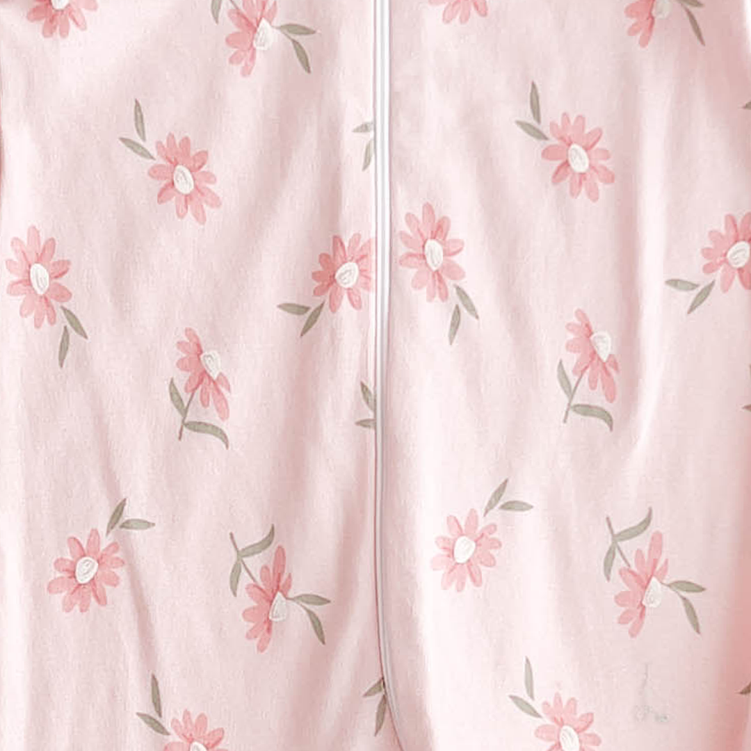 PINK FLORAL PRINTED SLEEPSUIT