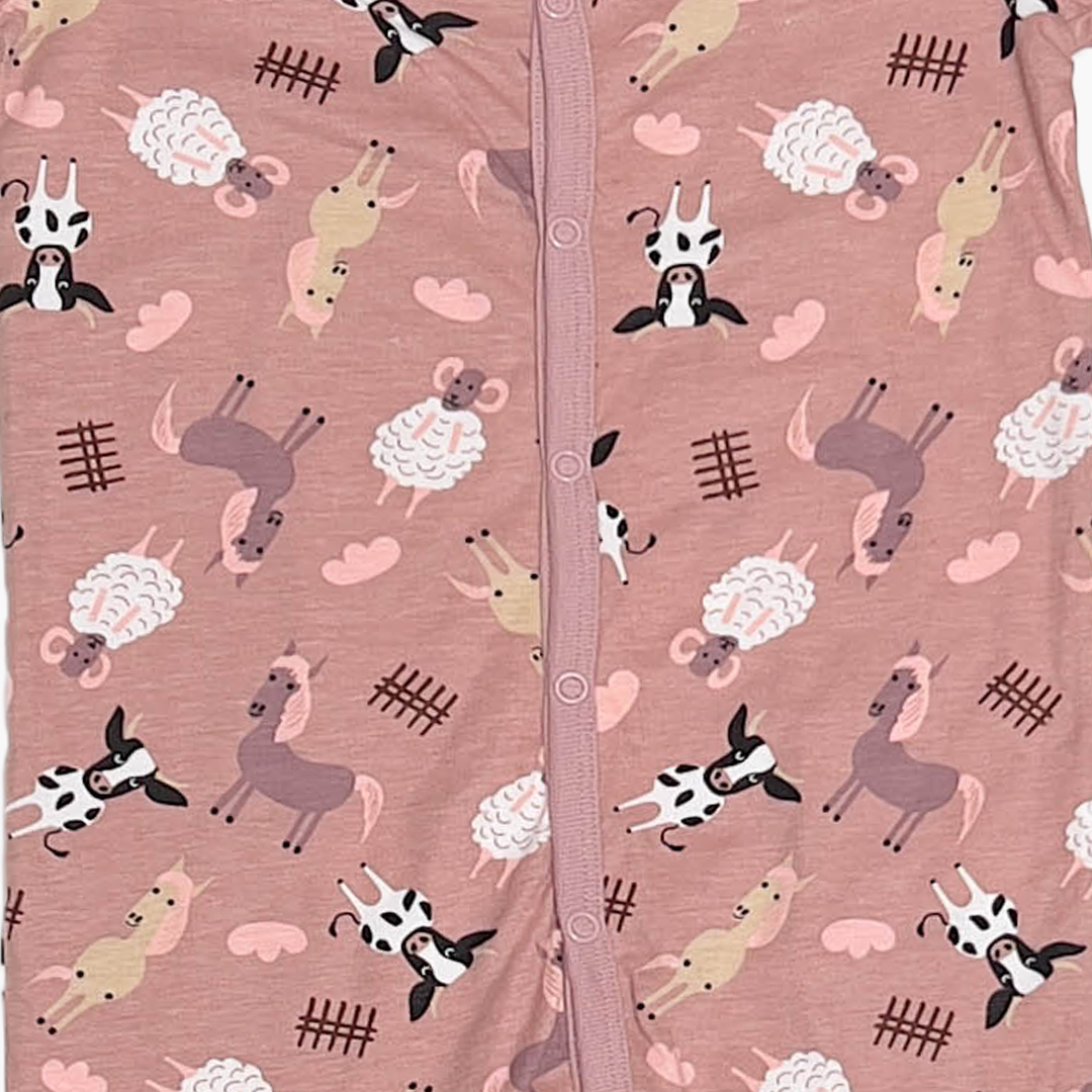 BROWN PATTERNED ROMPER