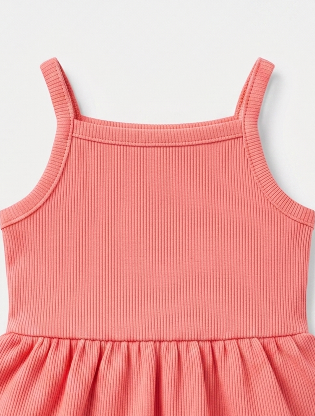 PEACH ORANGE POINTELLE SUNSUIT