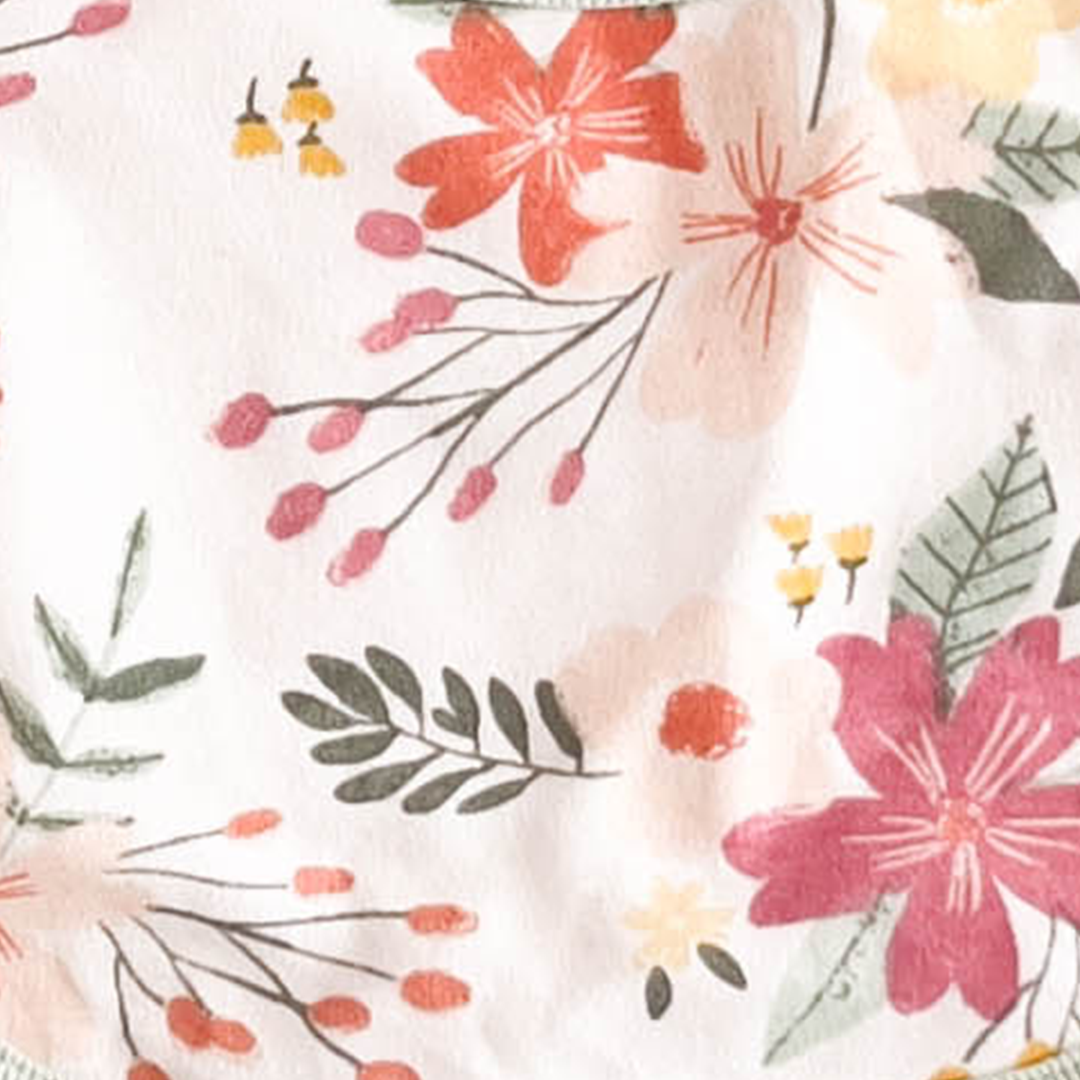FLORAL ROUND BIBS
