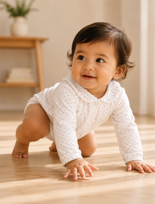 Grey star printed onesie