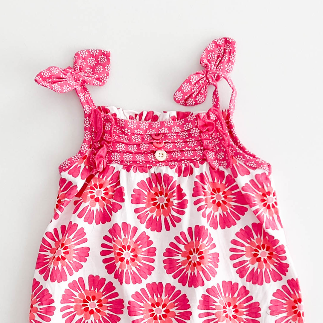 PINK FLORAL PRINTED JUMPSUIT