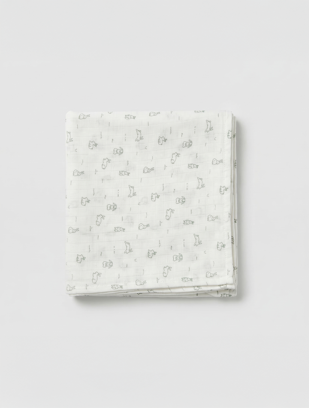 ORGANIC COTTON BUNNY MUSLIN CLOTH SWADDLE