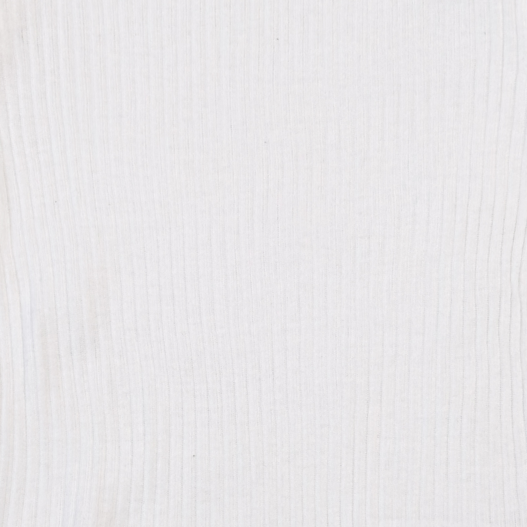 WHITE RIBBED ONESIE