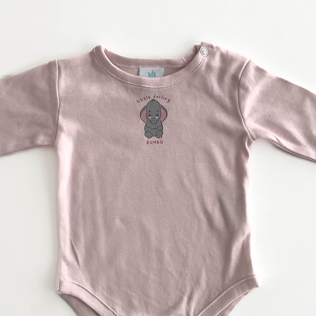 DISNEY BABY PINK ELEPHANT ONESIE