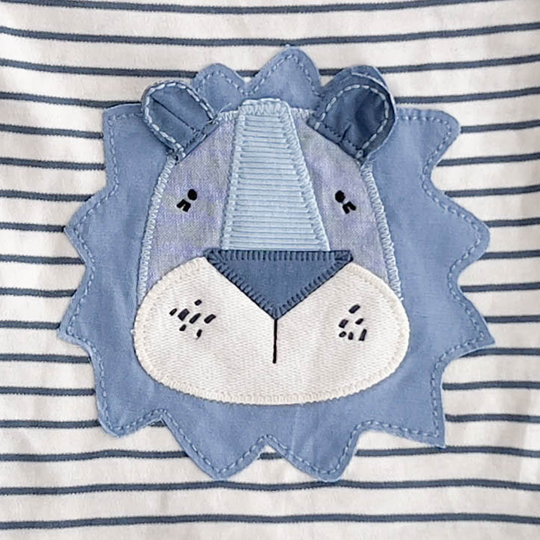 NEXT BABY BLUE STRIPED JUMPSUIT