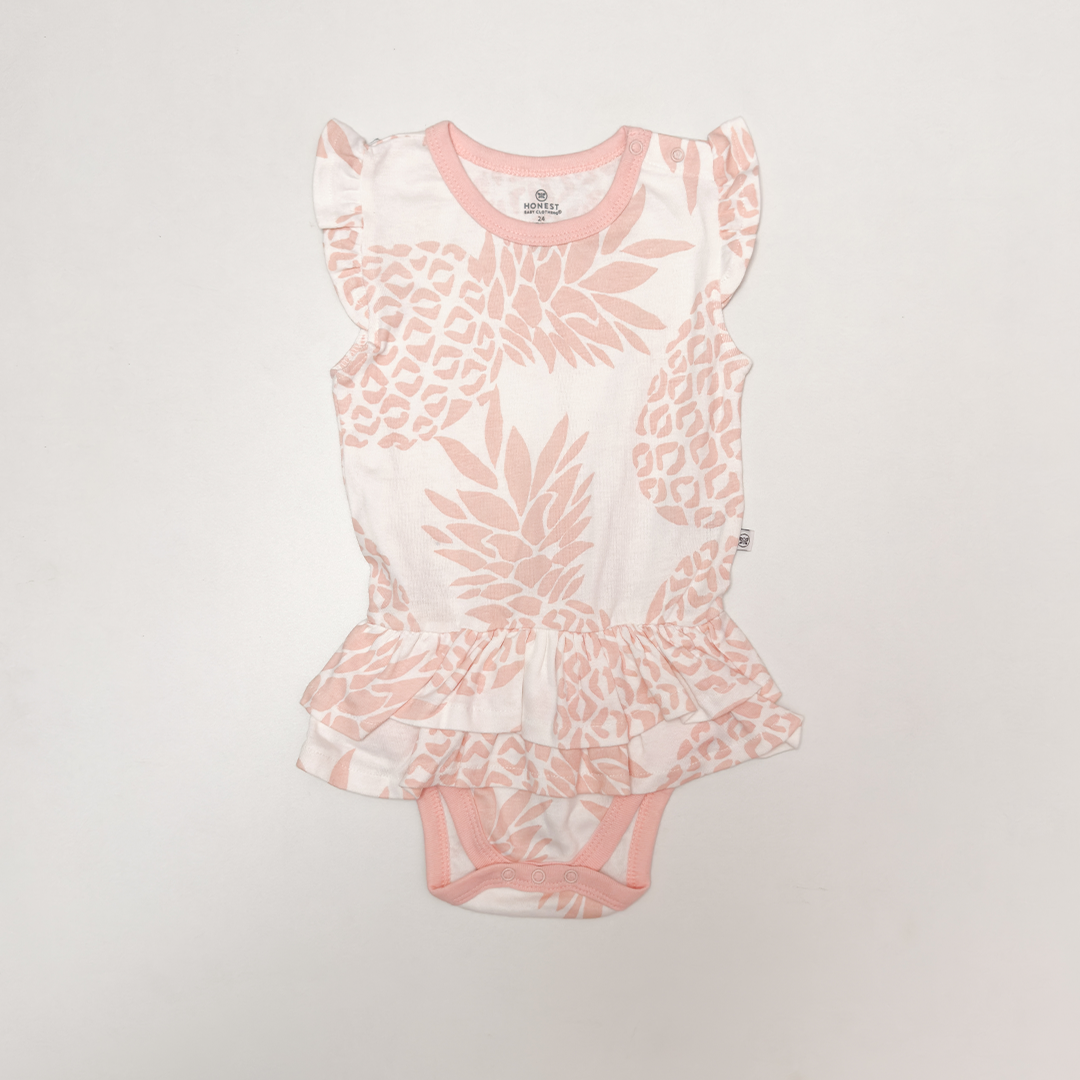 PEACH PRINTED SUNSUIT