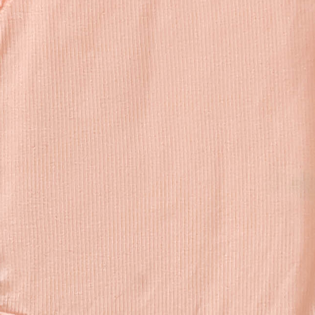PEACH RIBBED ONESIE