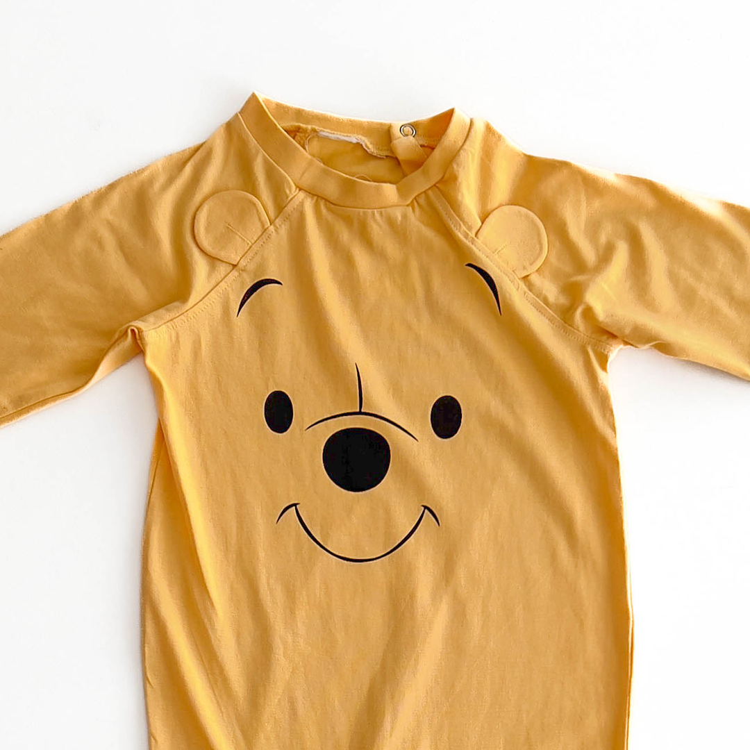 YELLOW POOH FACE ROMPER