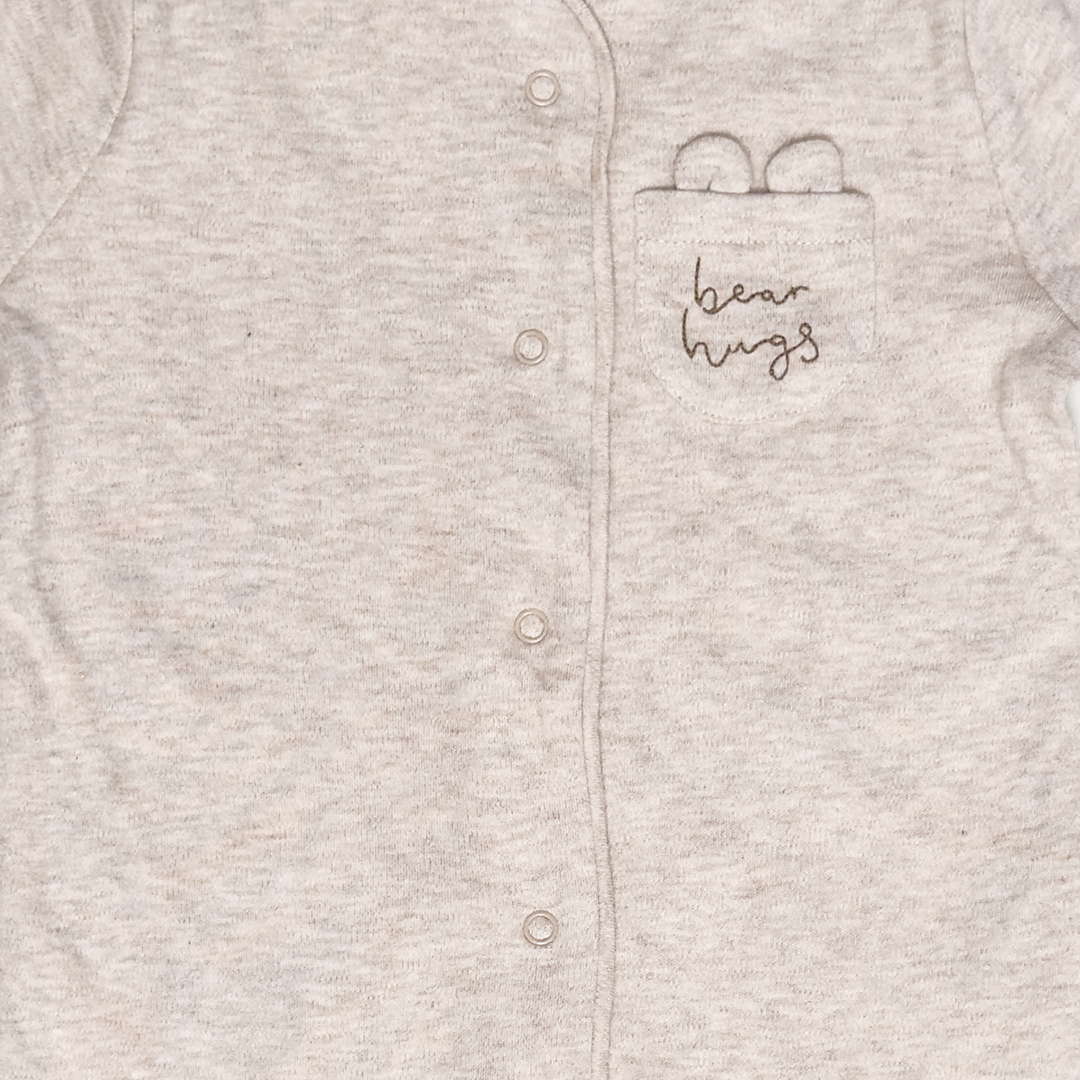 BEIGE BUTTON TYPE SLEEPSUIT