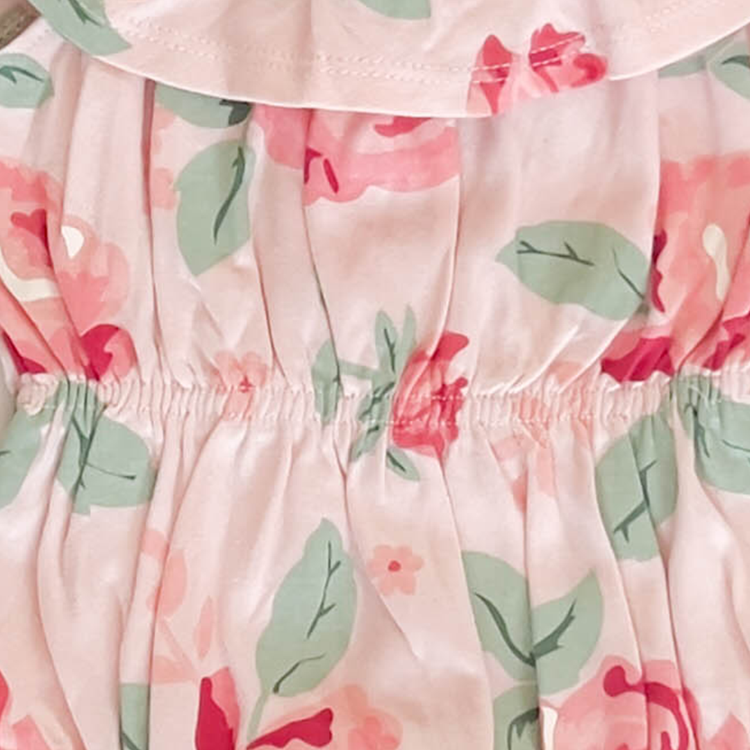 PINK FLORAL FANCY ONESIE