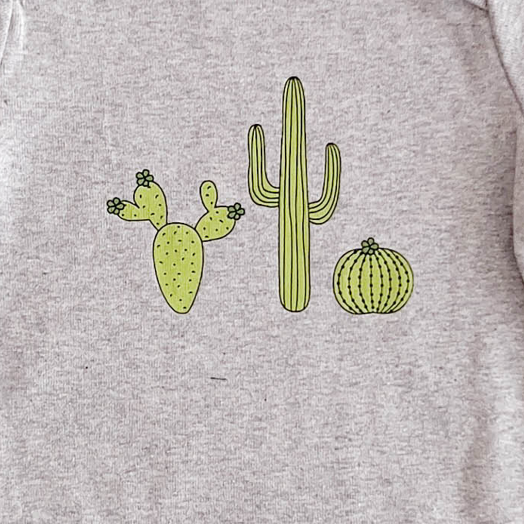 GREY UNISEX PRINTED ONESIE