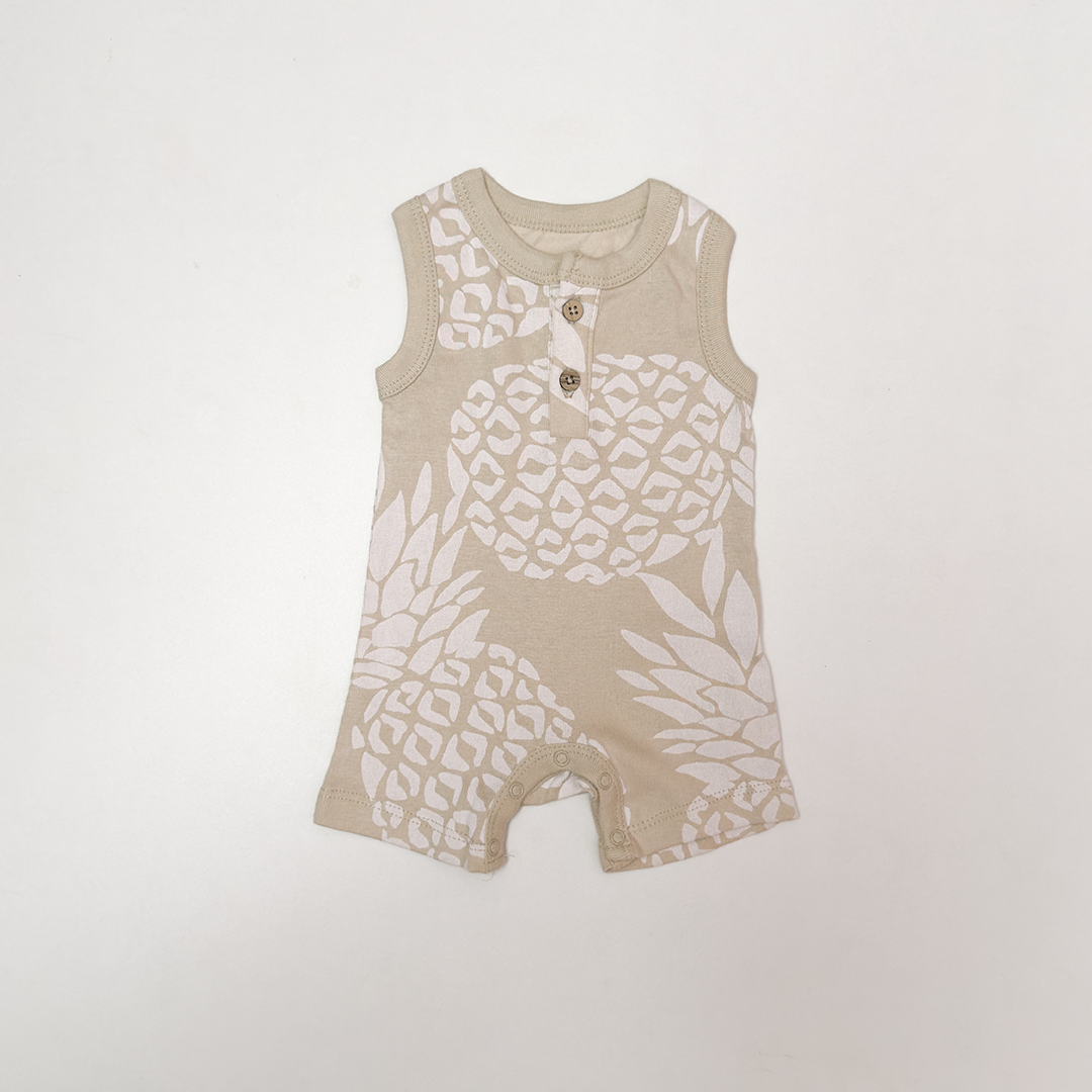 CREAM PRINTED SLEEVELESS JUMPSUIT