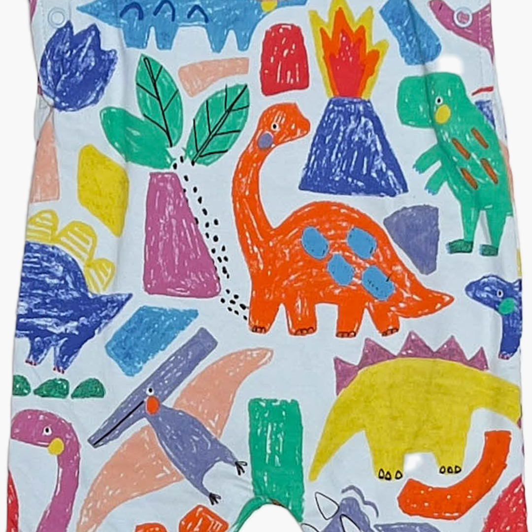 MULTICOLOUR ANIMAL PRINTED ROMPER