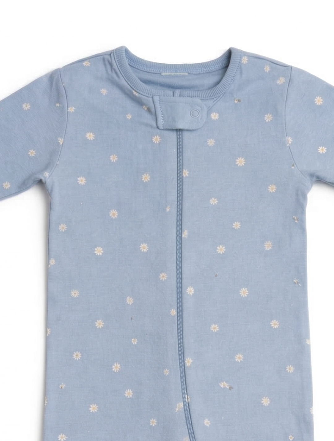 BLUE FLORAL ZIPPER SLEEPSUIT