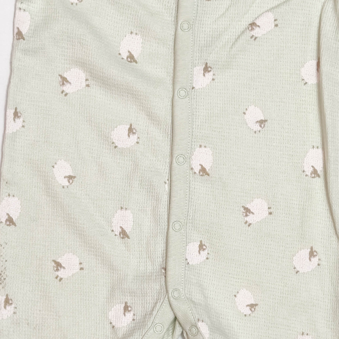 PASTEL GREEN KNITTTED ROMPER