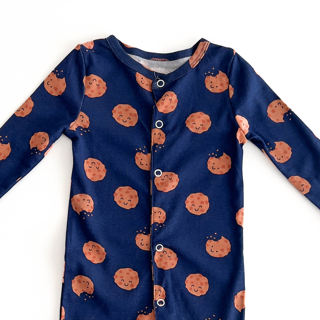 NAVY BLUE COOKIE ROMPER