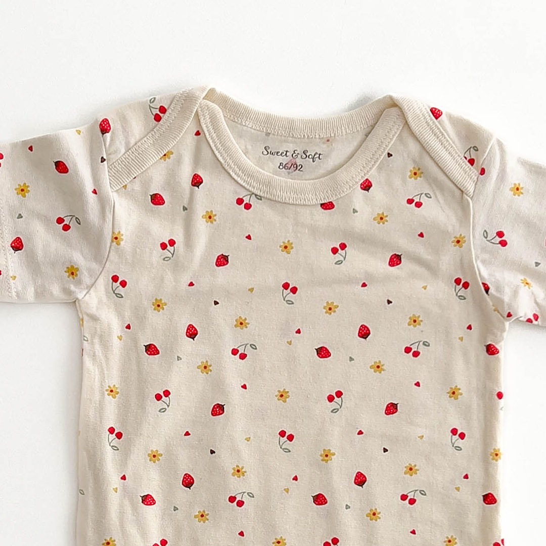 FRUIT PRINT COTTON ONESIE