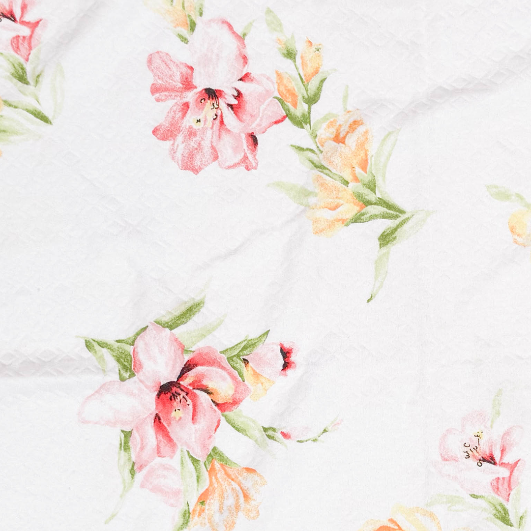 RED FLORAL HOODED TOWEL