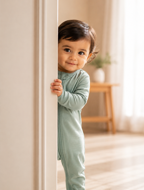 Aqua green zipper sleepsuit