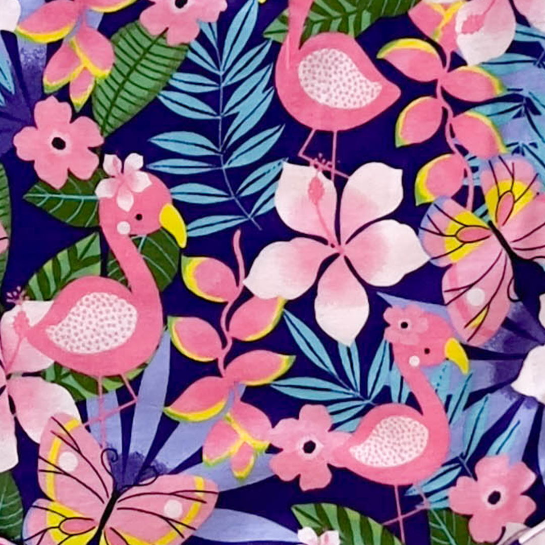 NAVY BLUE FLORAL PATTERNED ONESIE