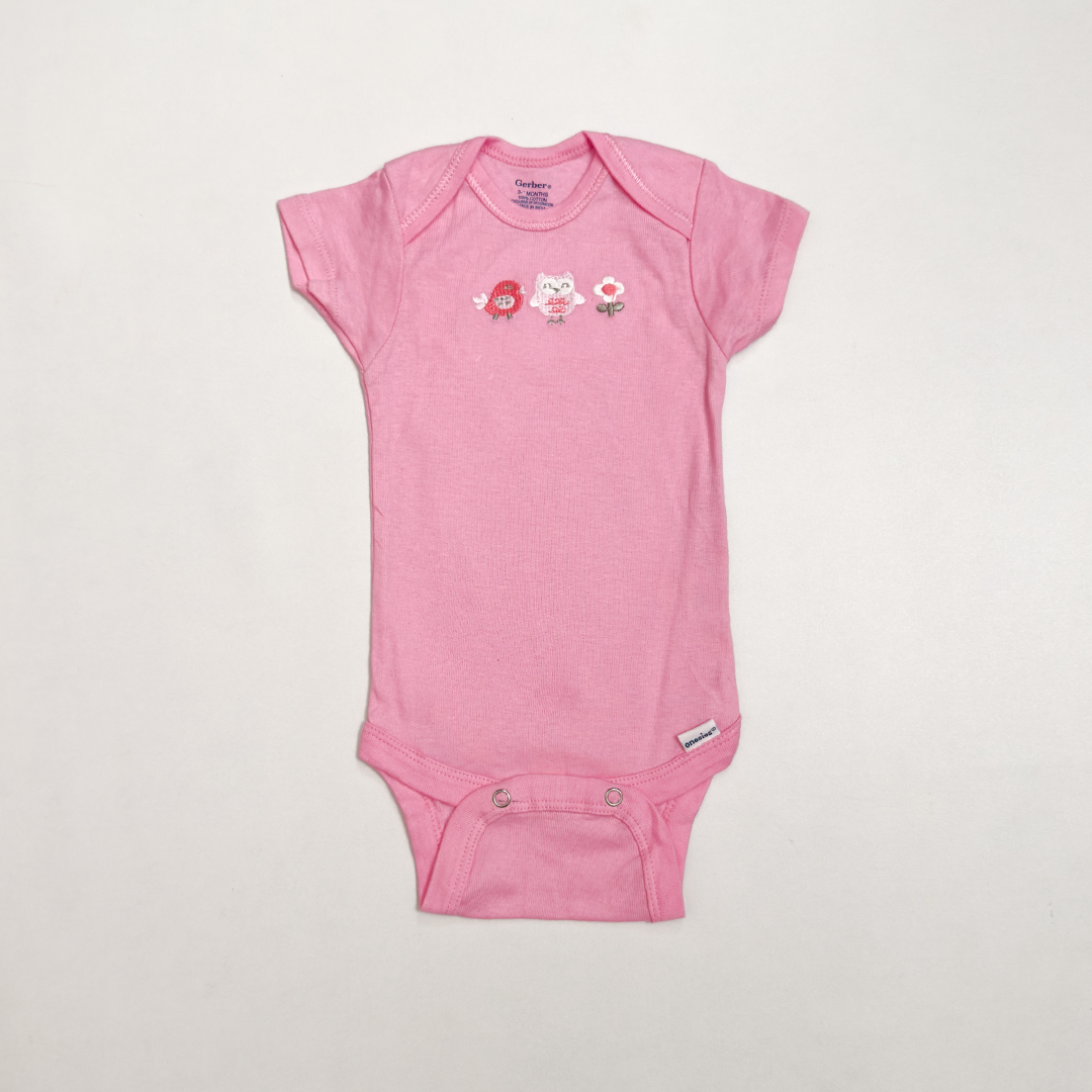PINK EMBROIDERY ONESIE