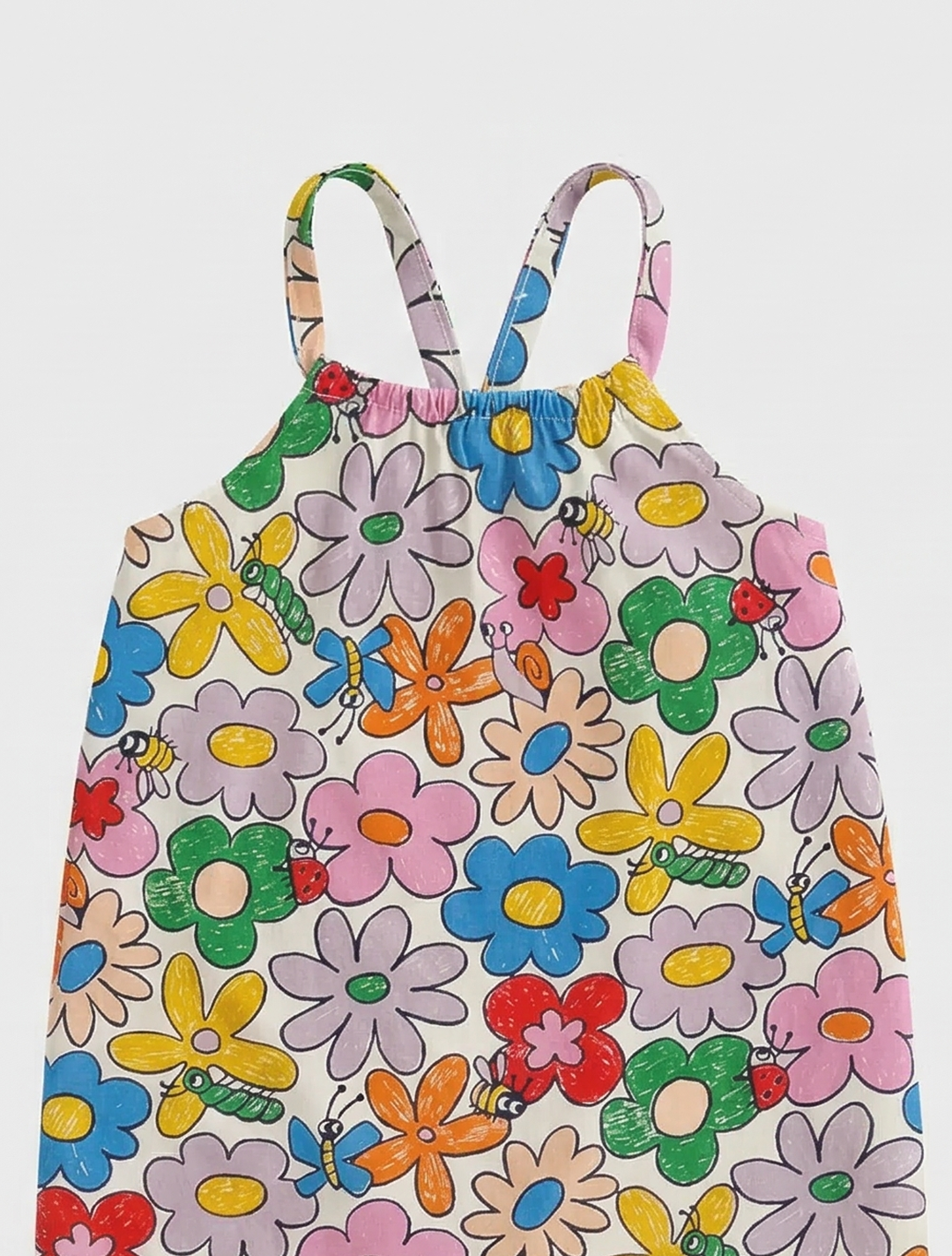 Multicolored floral romper