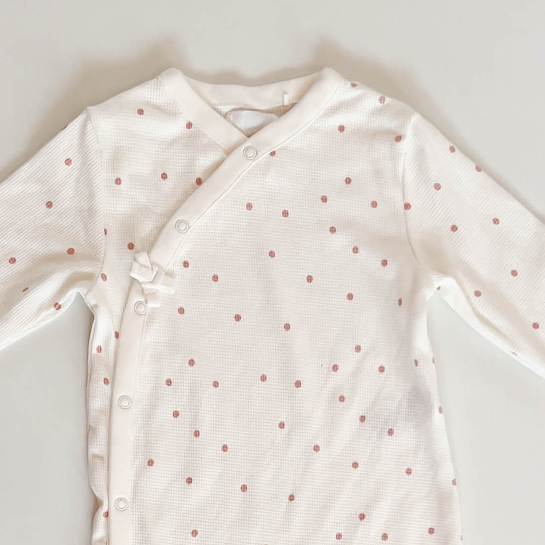 PINK DOT KNITTED ROMPER