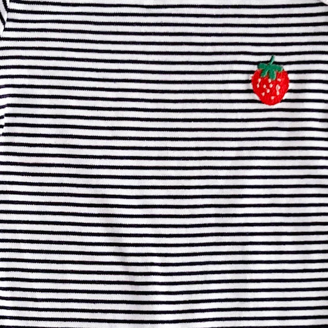 NAVY BLUE STRIPED ROMPER