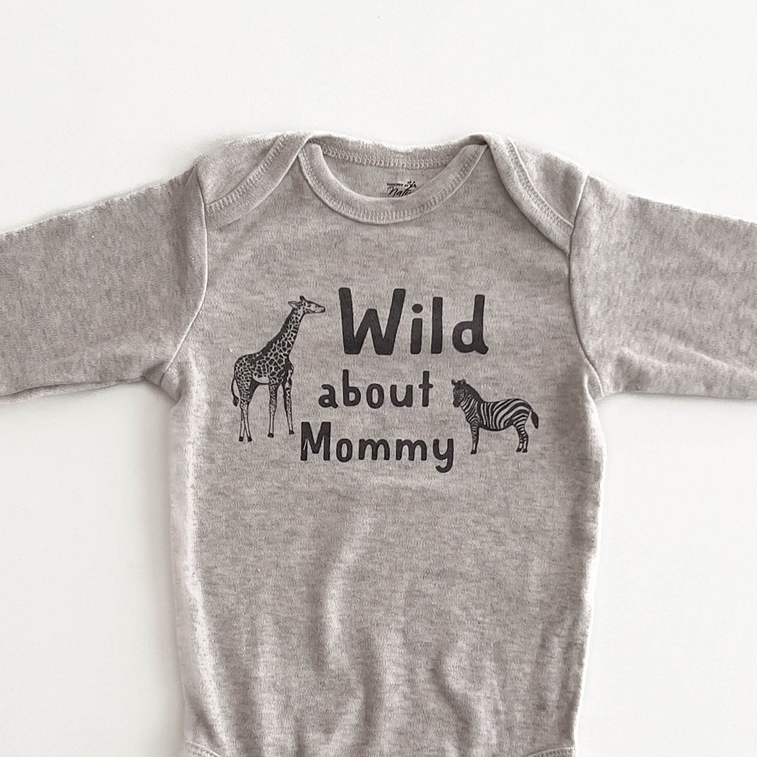 GREY PRINTED ONESIE