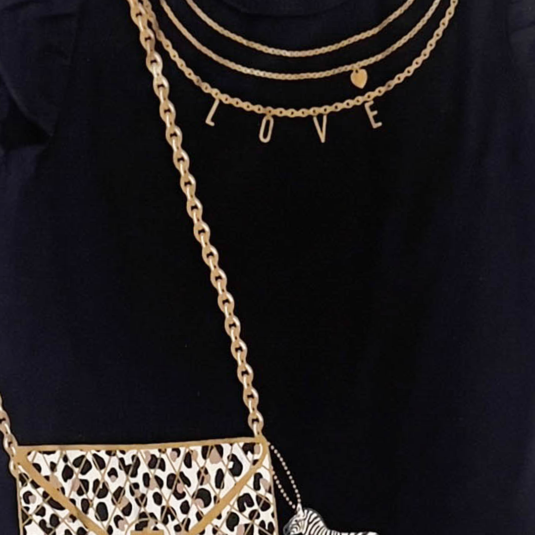 BLACK PRINTED ONESIE