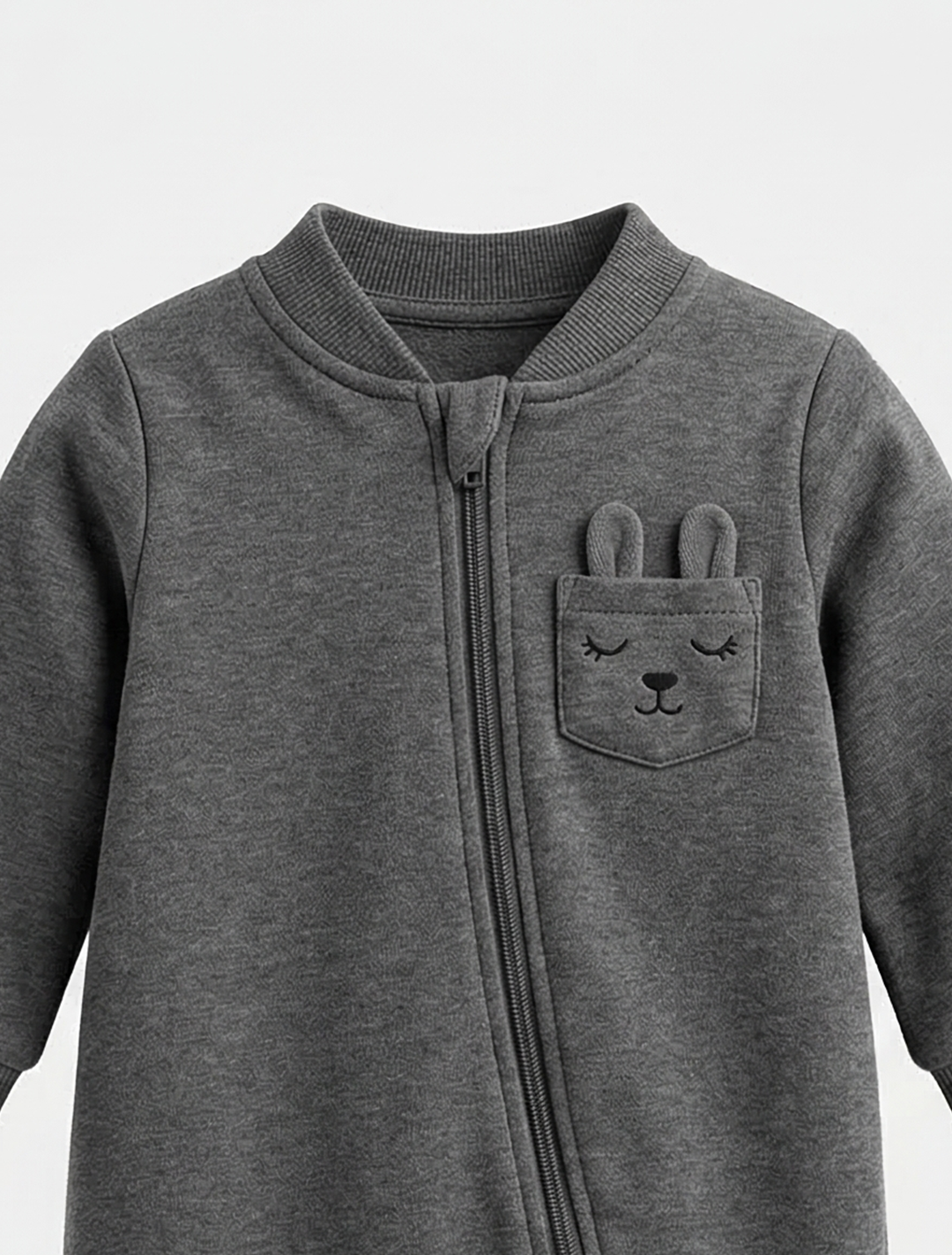 DARK GREY ZIPPER ROMPER