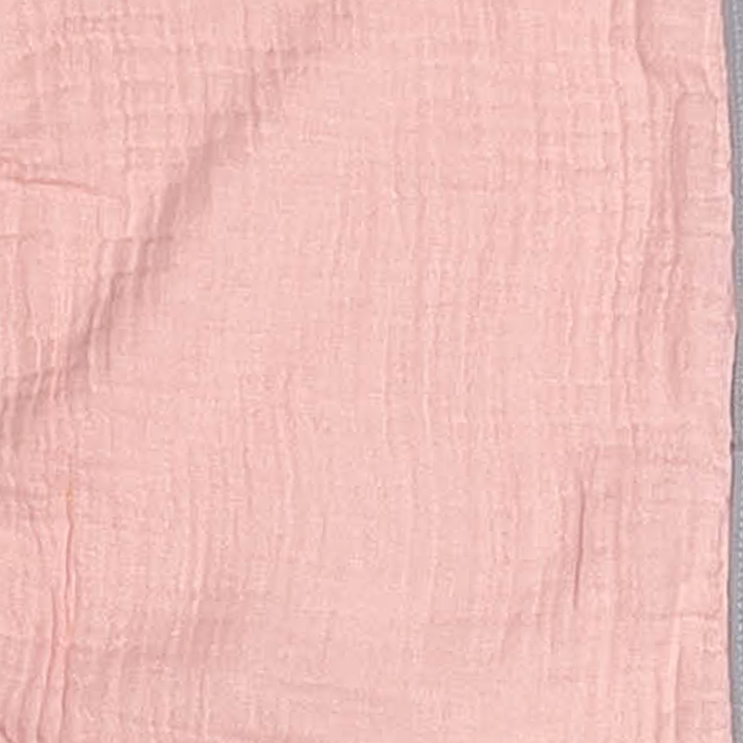 PEACH GREY MUSLIN BURP CLOTH