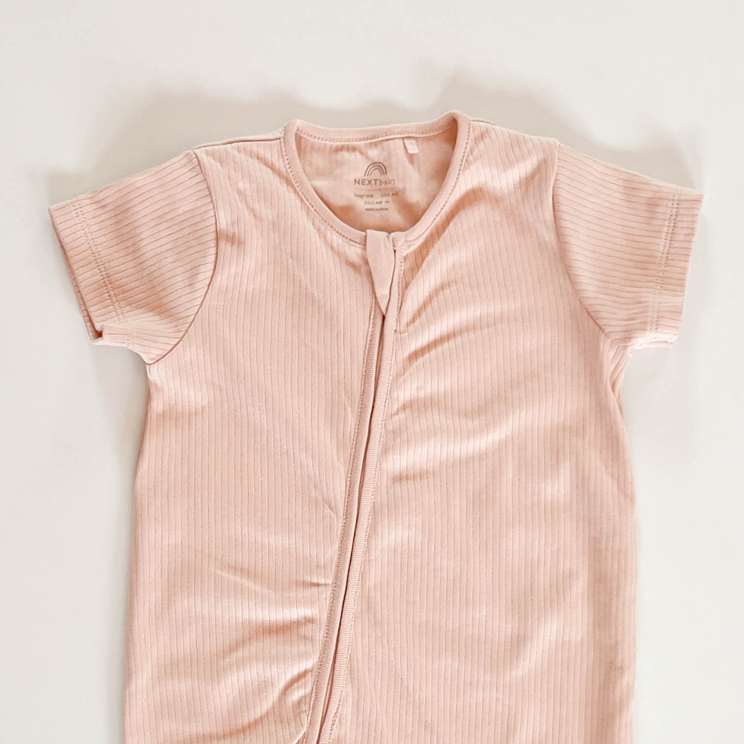 MELON ZIPPER RIBBED JUMPSUIT