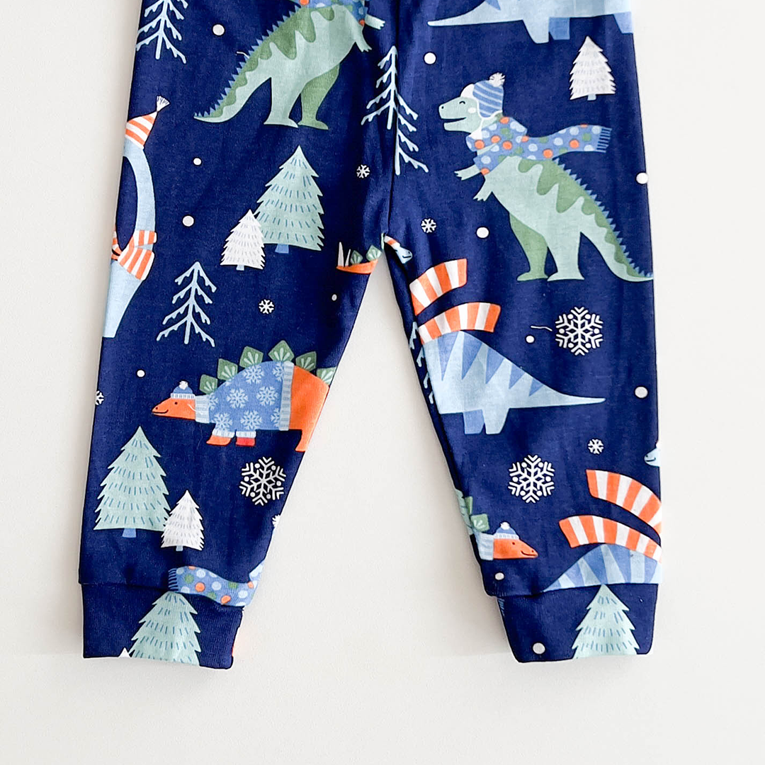 NAVY BLUE PATTERNED PANTS