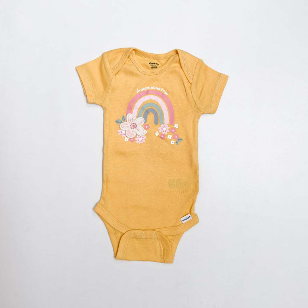 YELLOW RAINBOW ONESIE