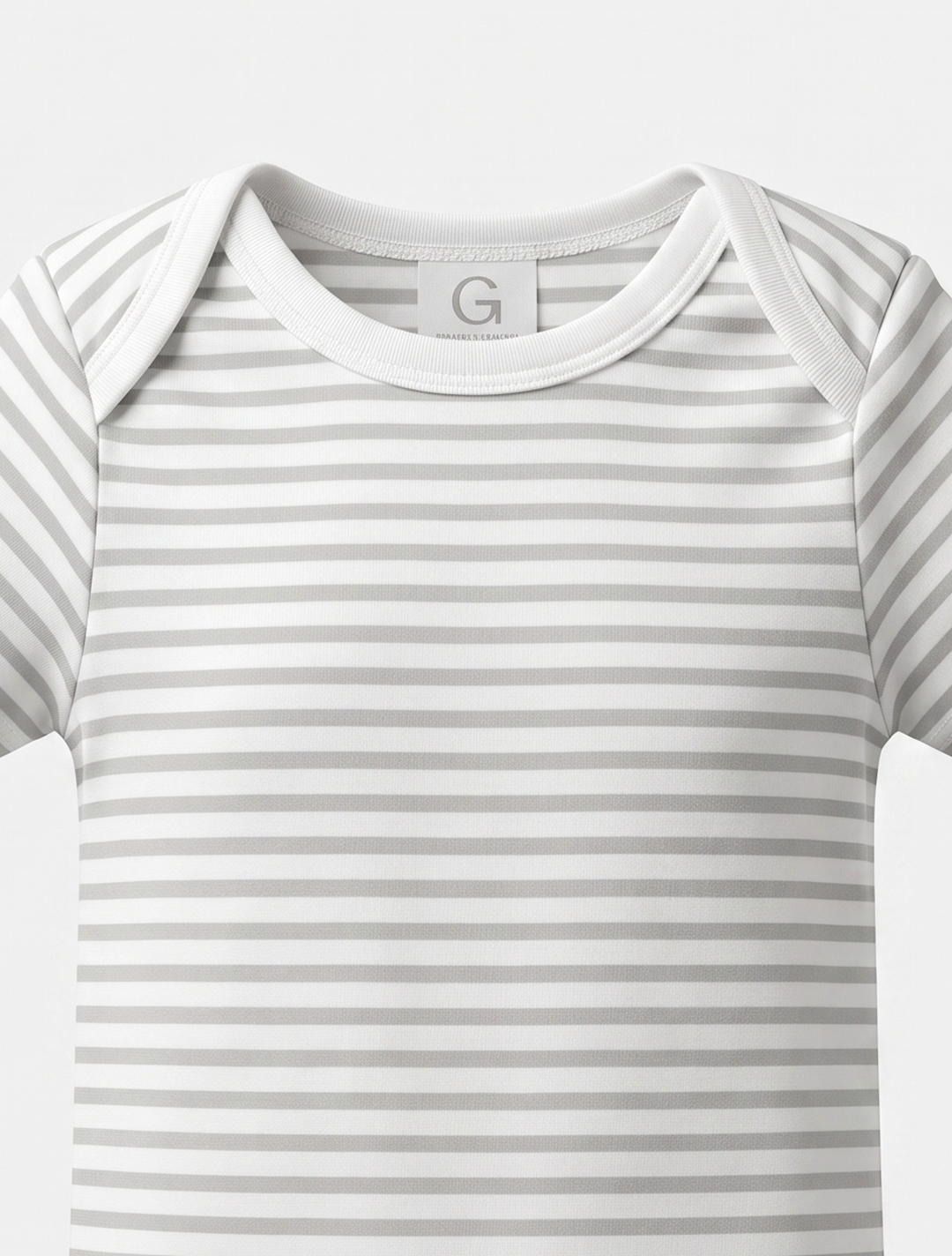 GREY WHITE STRIPED ONESIE