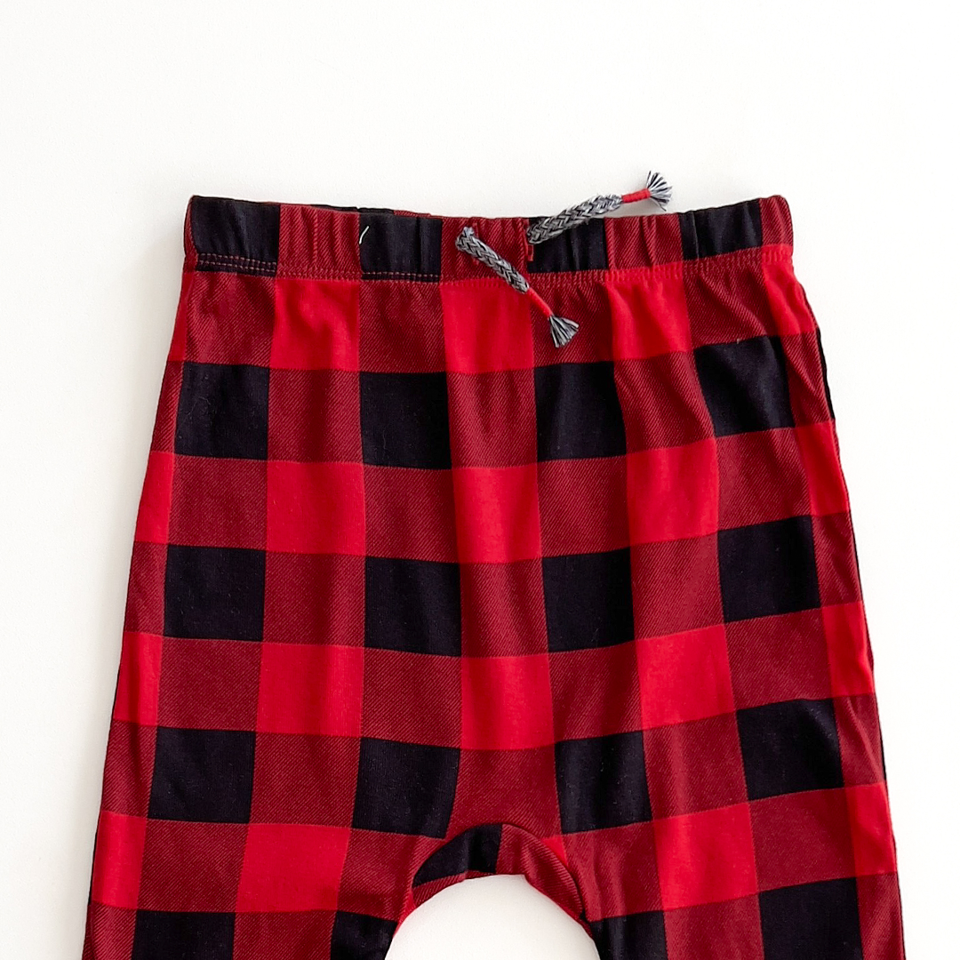 RED AND BLACK CHECK PANTS