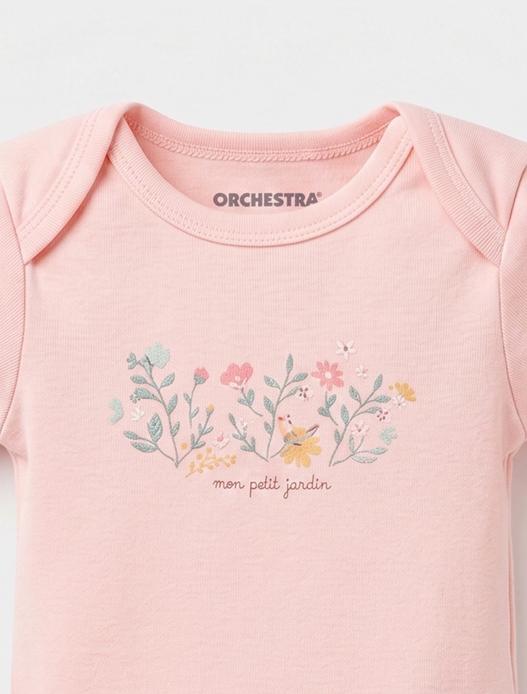 PINK PEACH FLORAL ONESIE
