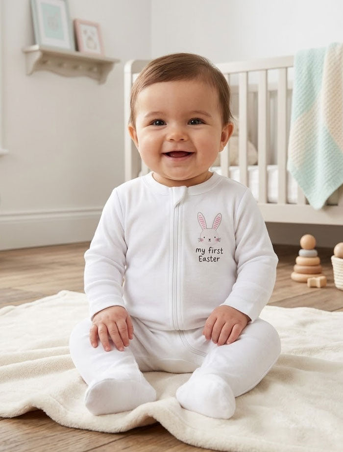 First easter 2 way zipper sleepsuit