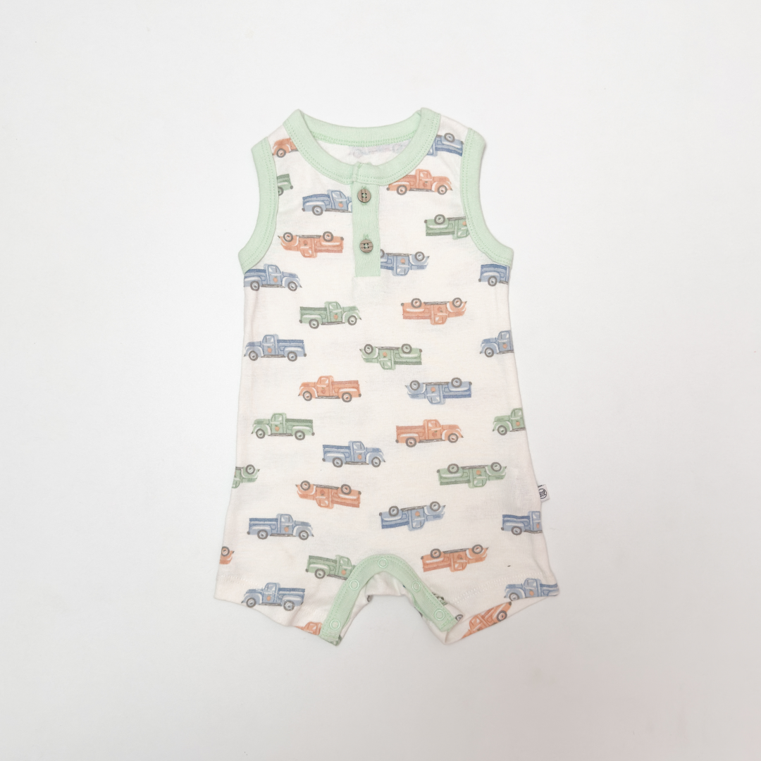 CAR PRINTED SLEEVELESS JUMPSUIT