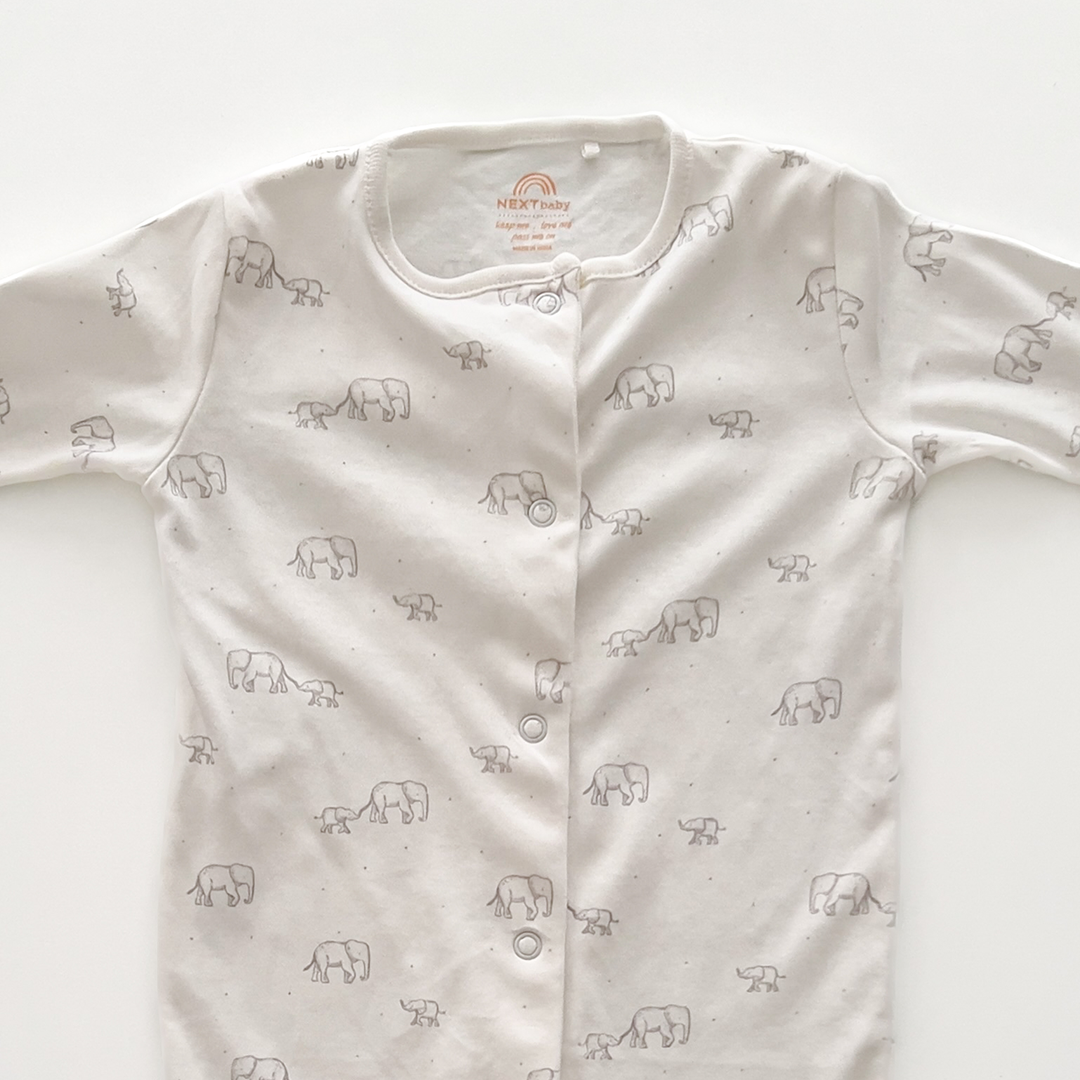 elephant PATTERNED SLEEPSUIT