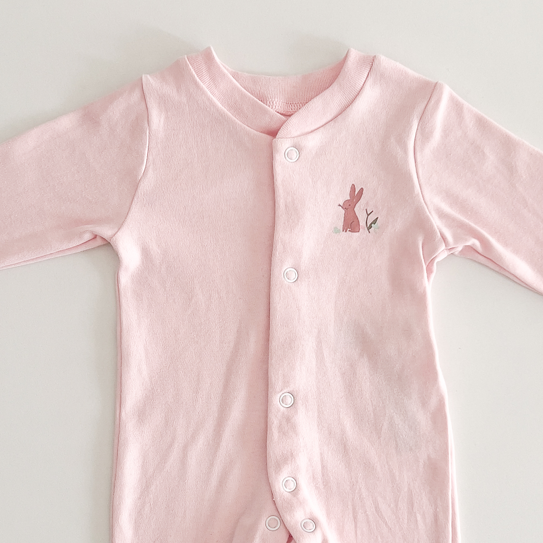 Bunny print sleepsuit