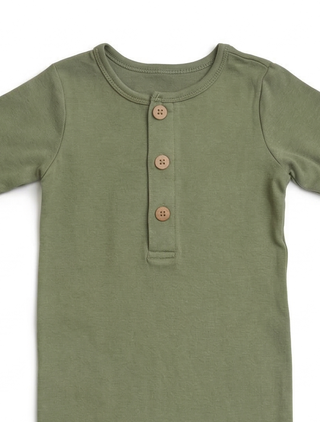 SAGE GREEN BUTTON ROMPER