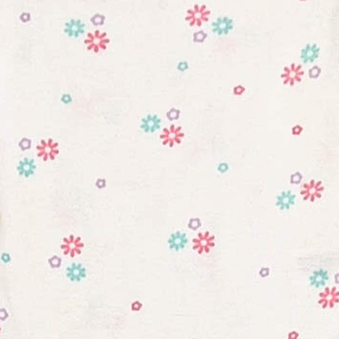 WHITE FLORAL PRINTED ONESIE