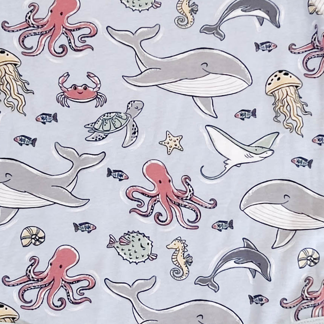 OCEAN PATTERNED ONESIE