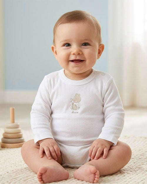 White chicco bunny onesie