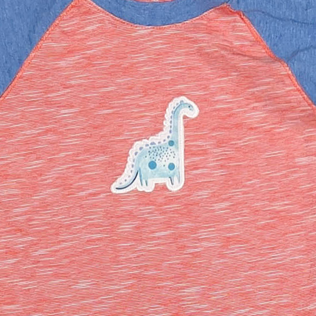 RED AND BLUE DINO JUMPSUIT