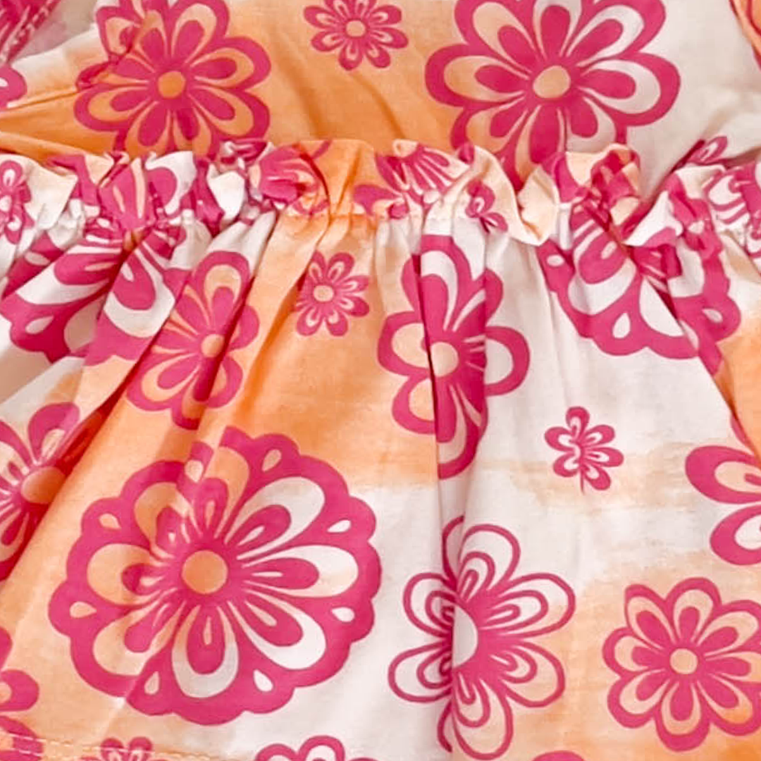 PINK FLORAL SUNSUIT